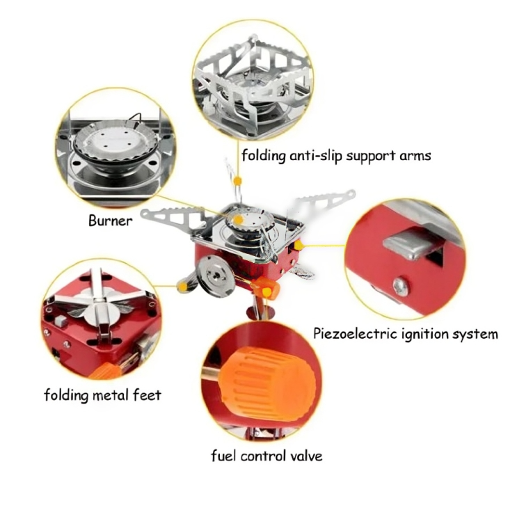 Portable Folding Outdoor Gas Stove | Compact Card-Type Palm Square Camping Burner | Lightweight Travel Cooking Stove - Image 6
