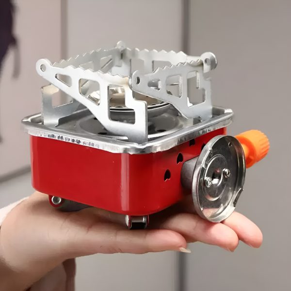 Portable Folding Outdoor Gas Stove | Compact Card-Type Palm Square Camping Burner | Lightweight Travel Cooking Stove