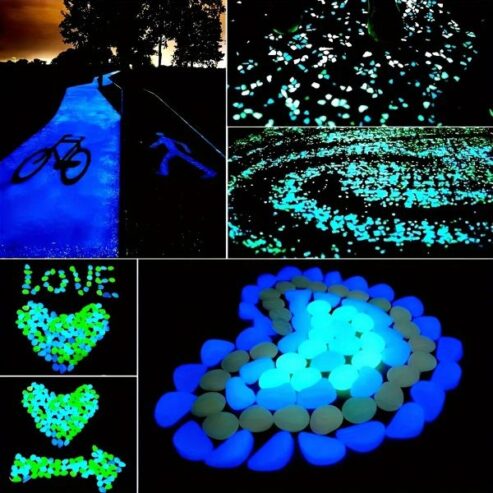 Glow In The Dark Pebbles | Luminous Resin Stones for Garden, Aquarium & Pathway Decor | Eco-Friendly Night Glow Landscaping Stones - Image 3