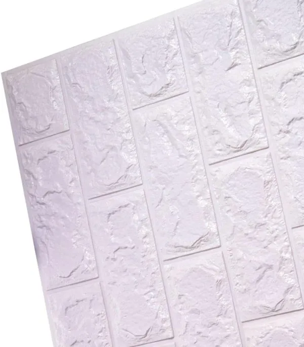 3d Wall Stickers Faux Brick White Brick | Home Decor Waterproof Self Adhesive Wallpaper - Image 3