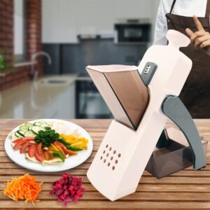 5-in-1 Mandoline Vegetable Slicer & Food Chopper | Multi-Function Kitchen Cutter & Grater | Fast, Safe & Easy Food Prep Tool