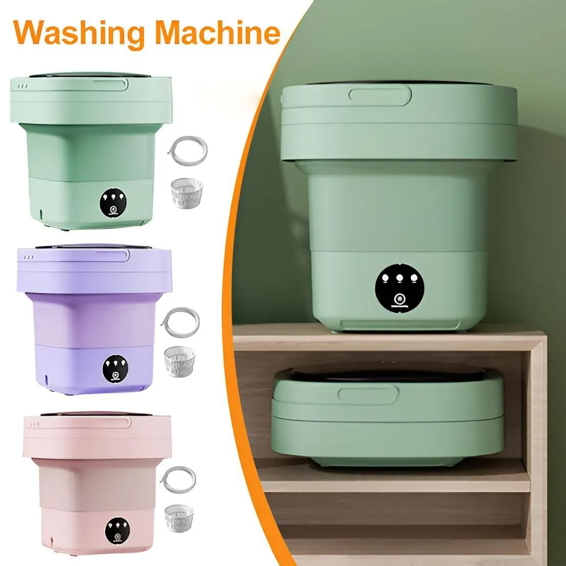 Portable Foldable Washing Machine | The Ultimate Space-Saving Portable Laundry Basket - Image 4