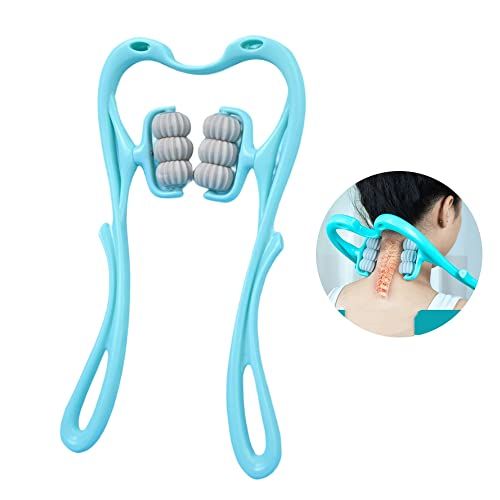 6 Wheel Pressure Point Neck Massager | Manual Pressure Point Roller for Deep Tissue Relief | Lightweight Roller for Stress & Tension Relief - Image 2