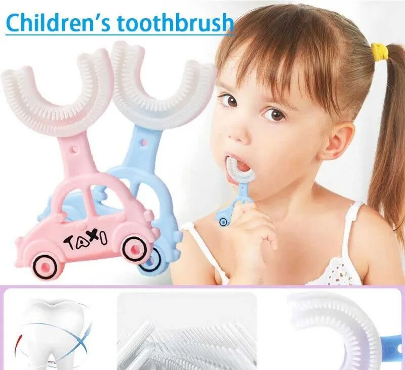 Silicon Toothbrush Taxi Design Portable Hand | held Shaped Infant Soft Bristle 360 Degrees For Kids | Soft Bristle Infant Brush with Fun Taxi Design - Image 4