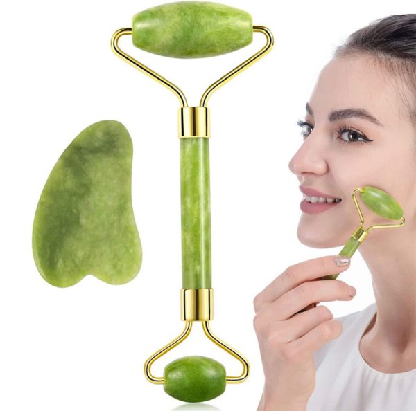 Flawless Jade Roller With Stone | Premium Jade Roller for Smooth For Skin