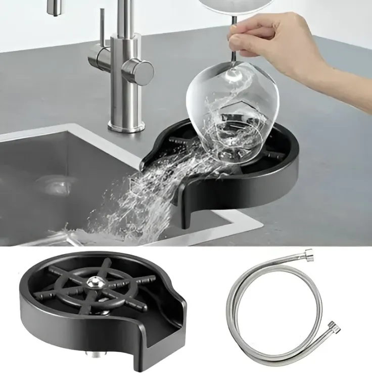 High Pressure Faucet Glass Riser | Automatic Cup Washer Bar Kitchen Beer | Milk Tea Cup Cleaner Tool Sink Accessories Gadgets - Image 2