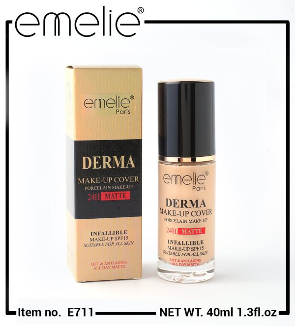 Emelie Derma Make Up Cover Foundation - Smooths and Evens Out Skin Tone - Prolongs Makeup Wear - Image 4