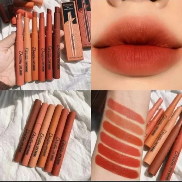 Hengfang Matte Lipstick 6 Pcs Set – Long-Lasting & Bold Colors for Every Look - Achieve the Perfect Matte Look - Image 2