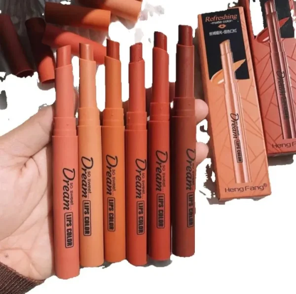 Hengfang Matte Lipstick 6 Pcs Set – Long-Lasting & Bold Colors for Every Look - Achieve the Perfect Matte Look - Image 3