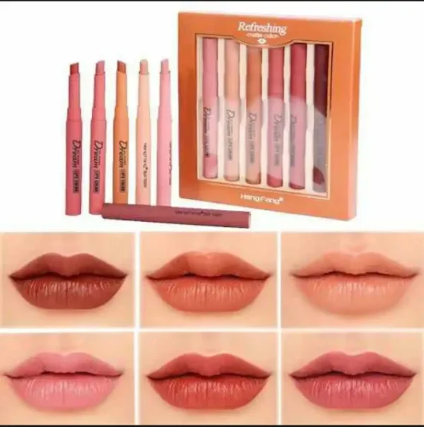 Hengfang Matte Lipstick 6 Pcs Set – Long-Lasting & Bold Colors for Every Look - Achieve the Perfect Matte Look - Image 5