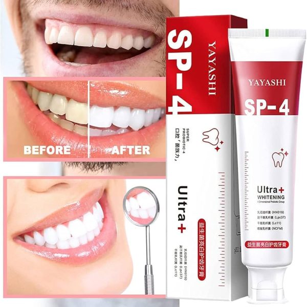 Ayashi SP-4 Ultra Whitening Toothpaste | Protects Gums & Freshens Breath Paste | Stain Remover for Brighter Smile (100 ML)