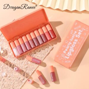 Dragon Ranee 10 Pcs Velvet Matte Pink Lipstick Set (DR23) | Long-Lasting Waterproof Lip Gloss | Sexy Matte Finish Lipstick for Girls