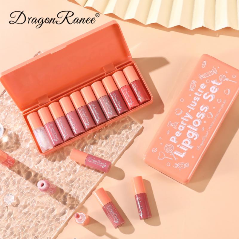 Dragon Ranee 10 Pcs Velvet Matte Pink Lipstick Set (DR23) | Long-Lasting Waterproof Lip Gloss | Sexy Matte Finish Lipstick for Girls