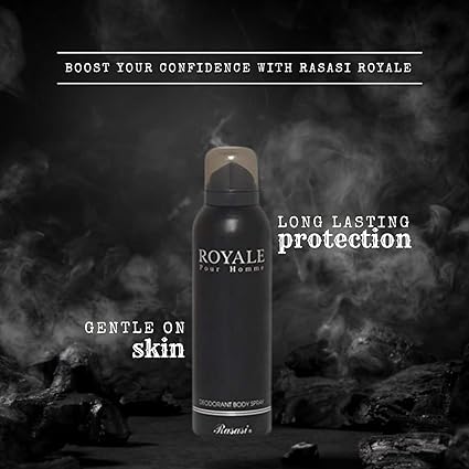 Rasasi Royale Black Deodorant Body Spray for Men – 200ML (Original) | Long Lasting, Elegant & Masculine Fragrance - Image 3