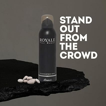 Rasasi Royale Black Deodorant Body Spray for Men – 200ML (Original) | Long Lasting, Elegant & Masculine Fragrance - Image 4