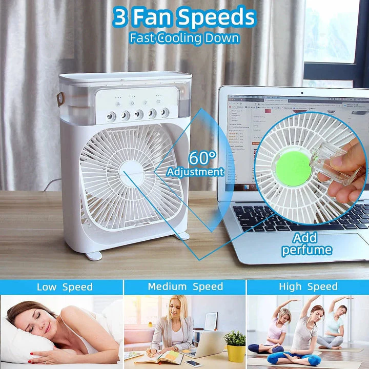 Portable 10-Inch Air Conditioner Fan – Mini Air Cooler with Powerful Cooling, Quiet Operation & Compact Design for Home, Office & Travel - Image 5