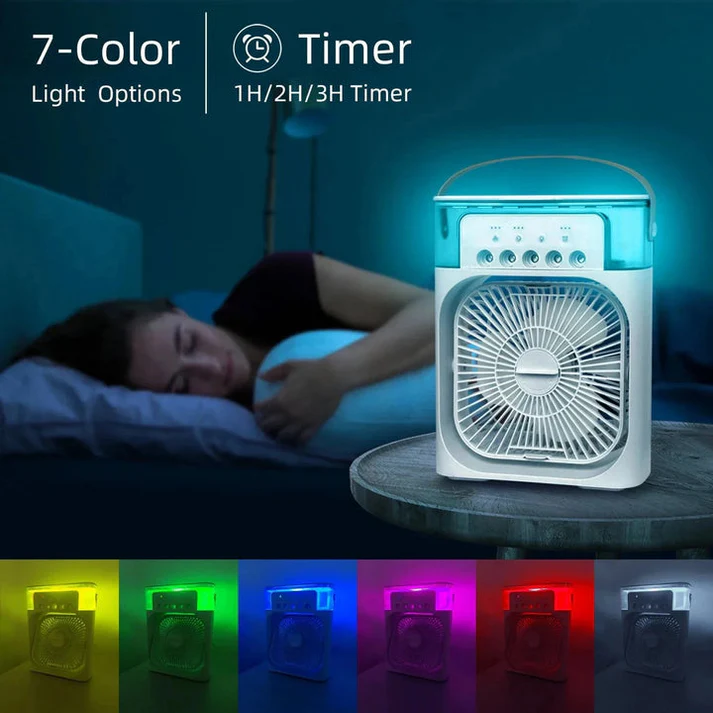 Portable 10-Inch Air Conditioner Fan – Mini Air Cooler with Powerful Cooling, Quiet Operation & Compact Design for Home, Office & Travel - Image 3