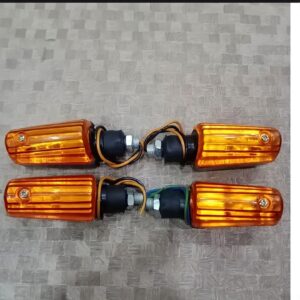 Pack of 2 Pairs (4 Pcs) Audi Flow Style LED Motorcycle Turn Signals – Amber Indicator Lights