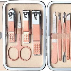 12-Piece Portable Nail Clippers & Beauty Tool Set – Professional Manicure, Pedicure & Grooming Kit | Stainless Steel Travel Set for Men & Women