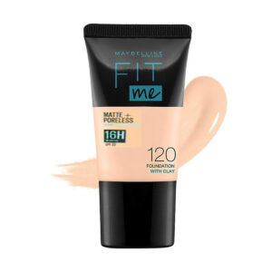 Maybelline New York Fit Me Matte & Poreless Liquid Foundation 18ml Tube – Shade 120 Classic Ivory | For Normal to Oily Skin | Lightweight & Natural Finish