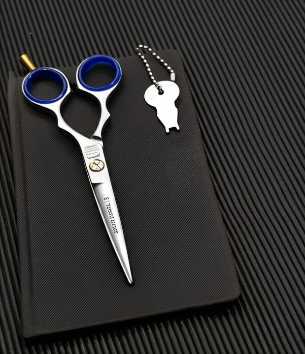 5.5” Professional Hair Cutting Scissors – Premium Stainless Steel Salon Barber Shears with Finger Rest & Adjustment Screw | Sharp, Durable & Ergonomic Design