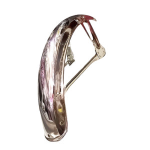 Front Cut Chrome Mudguard for 70cc & 125cc Café Racer Bikes – Premium Metal Quality, Stylish Front Fender