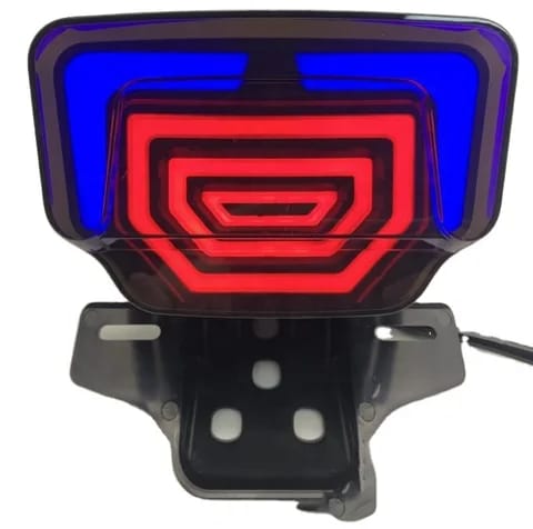 Motorcycle Fancy LED Tail Light | Dynamic Scanning Brake & Turn Signal Light with Breathing DRL | For 70cc & 125cc Bikes - Image 3