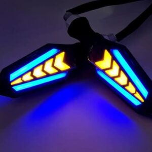 Bike Indicator Slide Arrow Running Style with Lava DRL | Red-Yellow Flowing LED Turn Signal Light (2 Pcs Set) for All Bikes