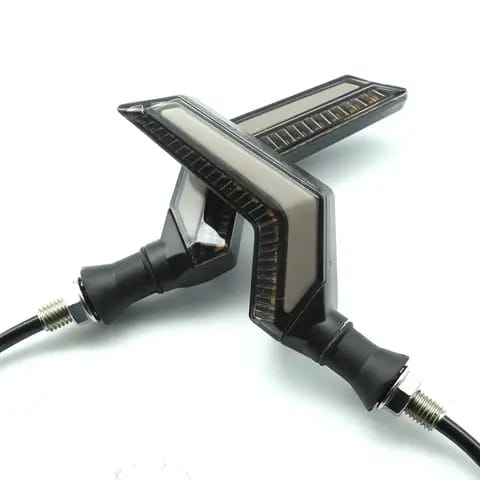 2Pcs Motorcycle Turn Signal Lights | 12V Flowing LED Running Indicators for All Bikes (Universal Fit) - Image 3