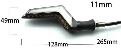 2Pcs Motorcycle Turn Signal Lights | 12V Flowing LED Running Indicators for All Bikes (Universal Fit) - Image 2
