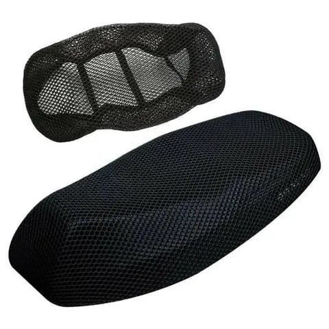 Universal Motorcycle Cool Mesh Seat Cover XXL (10mm) | Breathable Sun & Heat Resistant Cushion Protector | Waterproof Seat Cover for All Bikes - Image 2