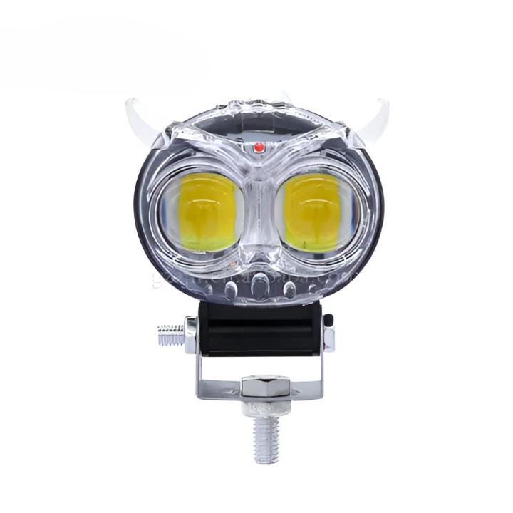 Owl LED Fog Light for Bikes (1Pc) | 8 Working Modes Multicolor DRL | Metal Body Motorcycle Fog Headlight | Universal Fit Auxiliary Spotlight - Image 9