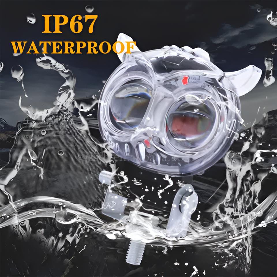 Owl LED Fog Light for Bikes (1Pc) | 8 Working Modes Multicolor DRL | Metal Body Motorcycle Fog Headlight | Universal Fit Auxiliary Spotlight - Image 8