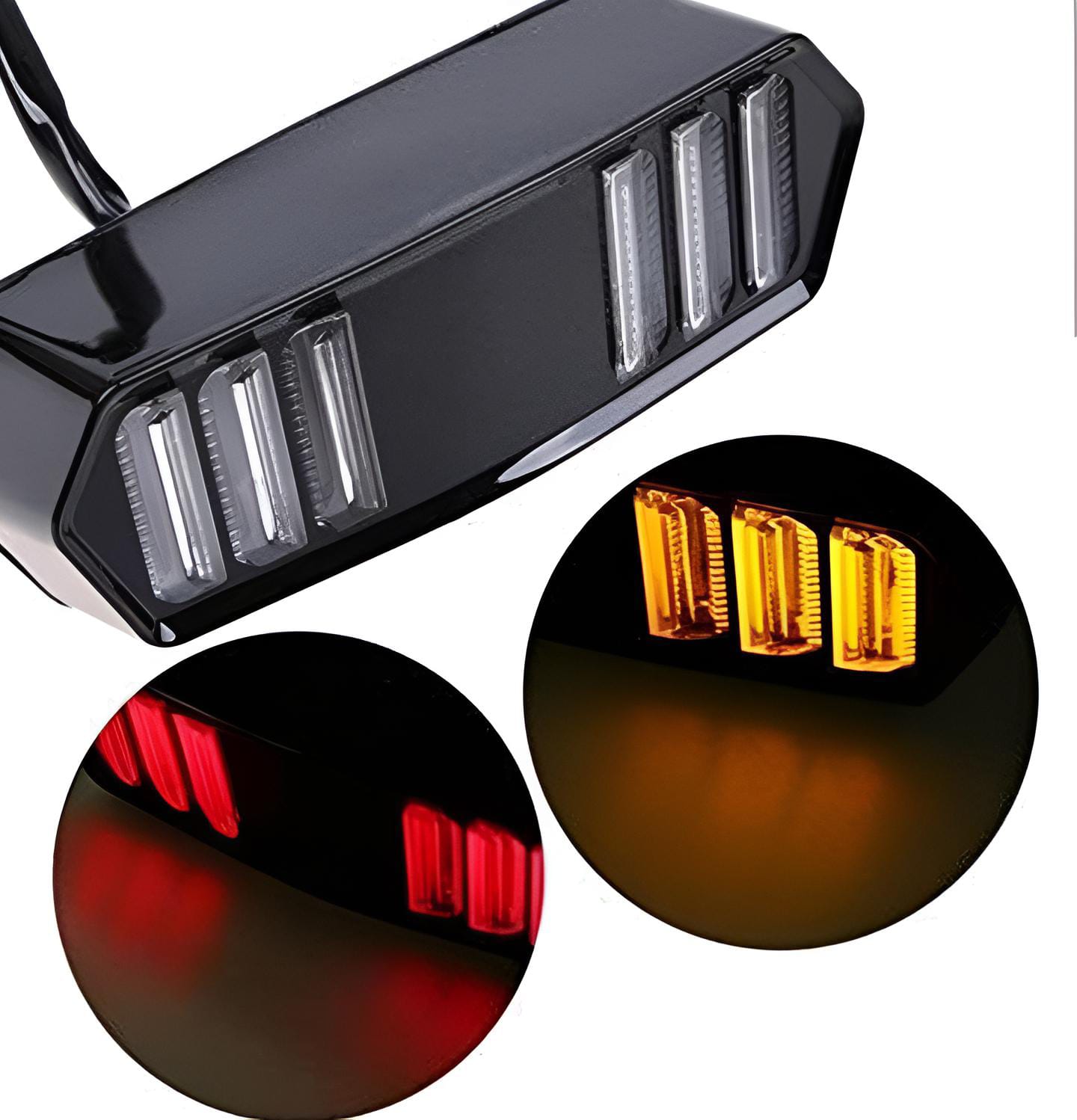 Universal Motorbike Back Light with Indicator | Audi Style LED Tail Light with DRL | Stylish Rear Light for All Bikes