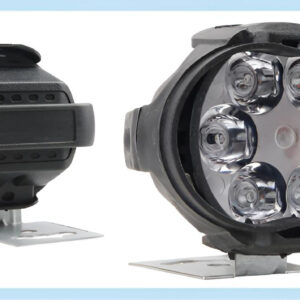 2PCS 6 LED Motorcycle Work Lights | Super Bright Waterproof 12V Spot Light | Universal Auxiliary LED Bar for Bikes, Scooters & Cars