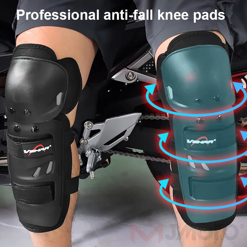 4 Pcs Motorcycle Knee & Elbow Pads Set | Breathable Motocross Protective Gear | Anti-Fall, Windproof & Shockproof Guards for Riders - Image 3