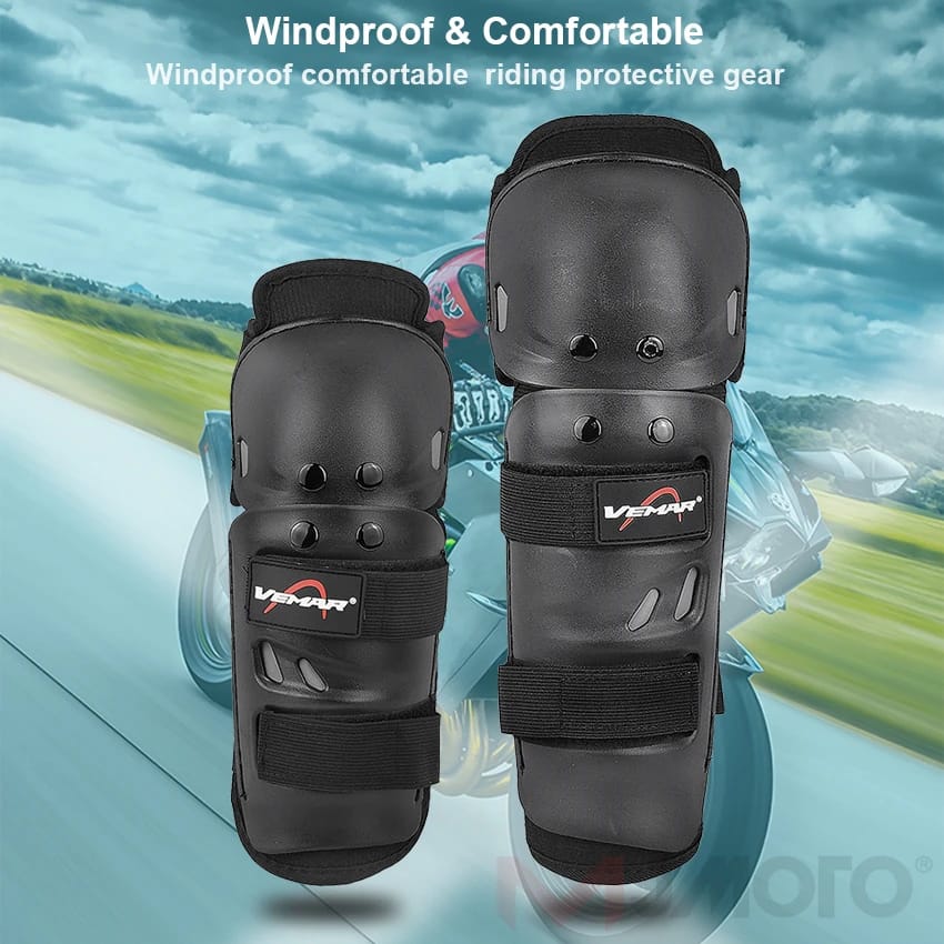 4 Pcs Motorcycle Knee & Elbow Pads Set | Breathable Motocross Protective Gear | Anti-Fall, Windproof & Shockproof Guards for Riders - Image 5