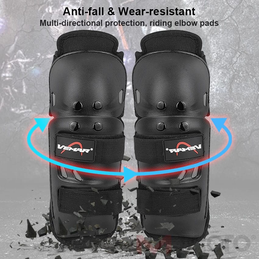 4 Pcs Motorcycle Knee & Elbow Pads Set | Breathable Motocross Protective Gear | Anti-Fall, Windproof & Shockproof Guards for Riders - Image 4