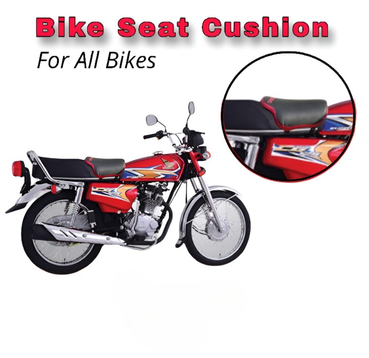 Best Bike Seat Cushion for Back Pain | Red & Black Waterproof Universal Motorcycle Seat Cover – Comfortable Relaxer Cushion for All Bikes - Image 5