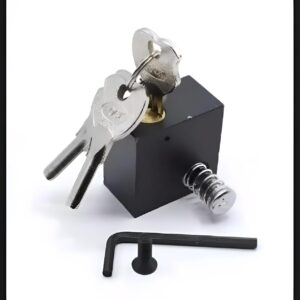 Bike Push Handle Lock with L-Key | Heavy Duty Motorcycle Safety Handlebar Lock | Anti-Theft Security Lock for All Bikes & Scooters