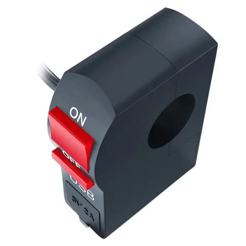 Universal On/Off Switch with USB Port (5V 2A) for Bikes | External Light Switch & Mobile Charging Port – Waterproof Handlebar Mount Switch - Image 7