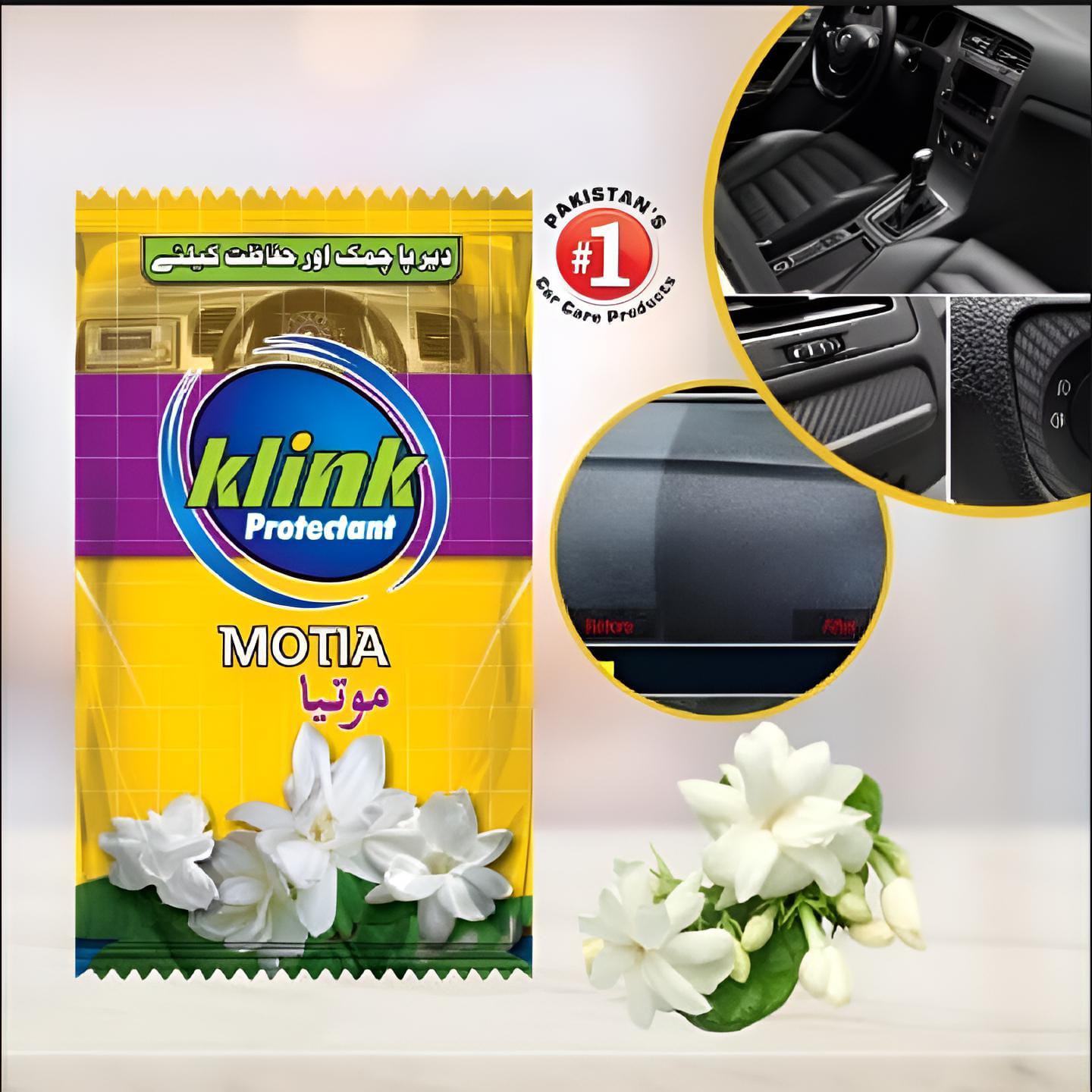 Pack of 10 Klink Cleaning Sachets | Multi-Purpose Bike & Car Cleaner | Quick Shine, Easy Use, Universal Vehicle Cleaning Wipes