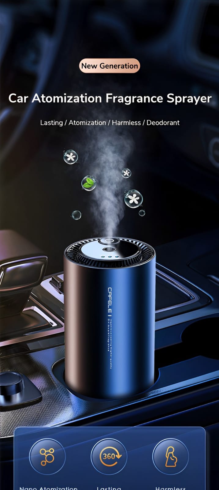 Electronic Air Purifier Auto Aroma Diffuser | Car Interior Deodorizer & Fragrance Freshener | Must-Have Car Accessory (Harmless & Long-Lasting) - Image 8