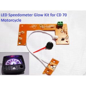 LED Glowing Meter Kit for 70cc Bikes | Red Glowing Needle Speedometer Upgrade | Stylish Night Light Dashboard Kit