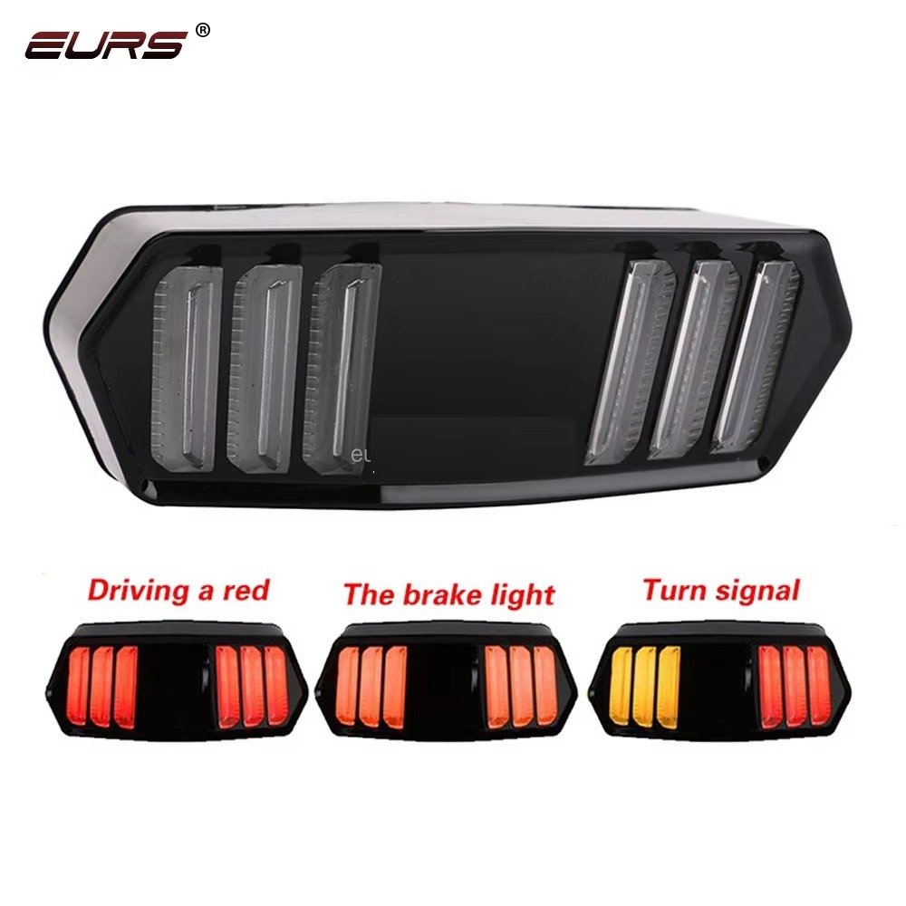 Universal Motorbike Back Light with Indicator | Audi Style LED Tail Light with DRL | Stylish Rear Light for All Bikes - Image 2