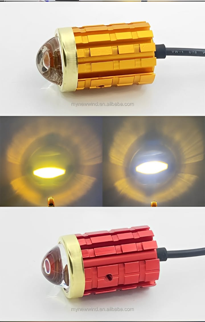 Mini 4-Function Driving Fog Light for All Motorcycles, Cars & Jeeps | White, Yellow, Combo & Flasher Lens Projector | Universal Auxiliary Light (Random Color) - Image 6