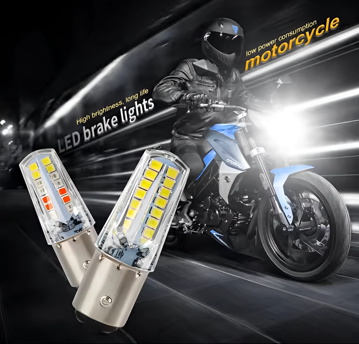 6 Function LED Backlight Bulb | 4 Color Multi-Mode Light for Bikes, CD70, CG125, Cars & Jeeps | Universal 12V Smart Tail Lamp