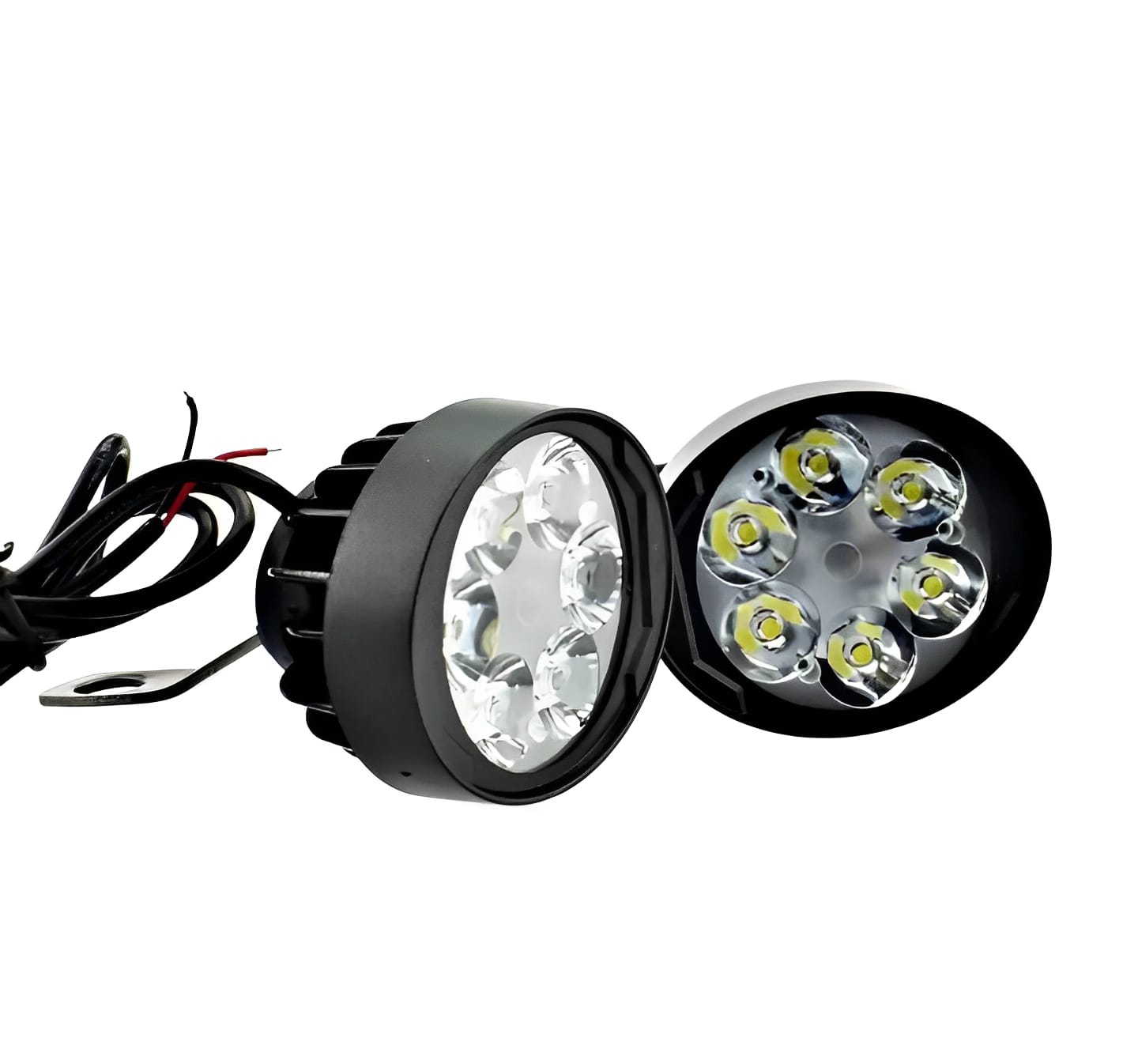 2 LED Headlight + Button Assist Lamp for Motorcycle | Universal Fit for CD70, CG125 & All Bikes - Image 2