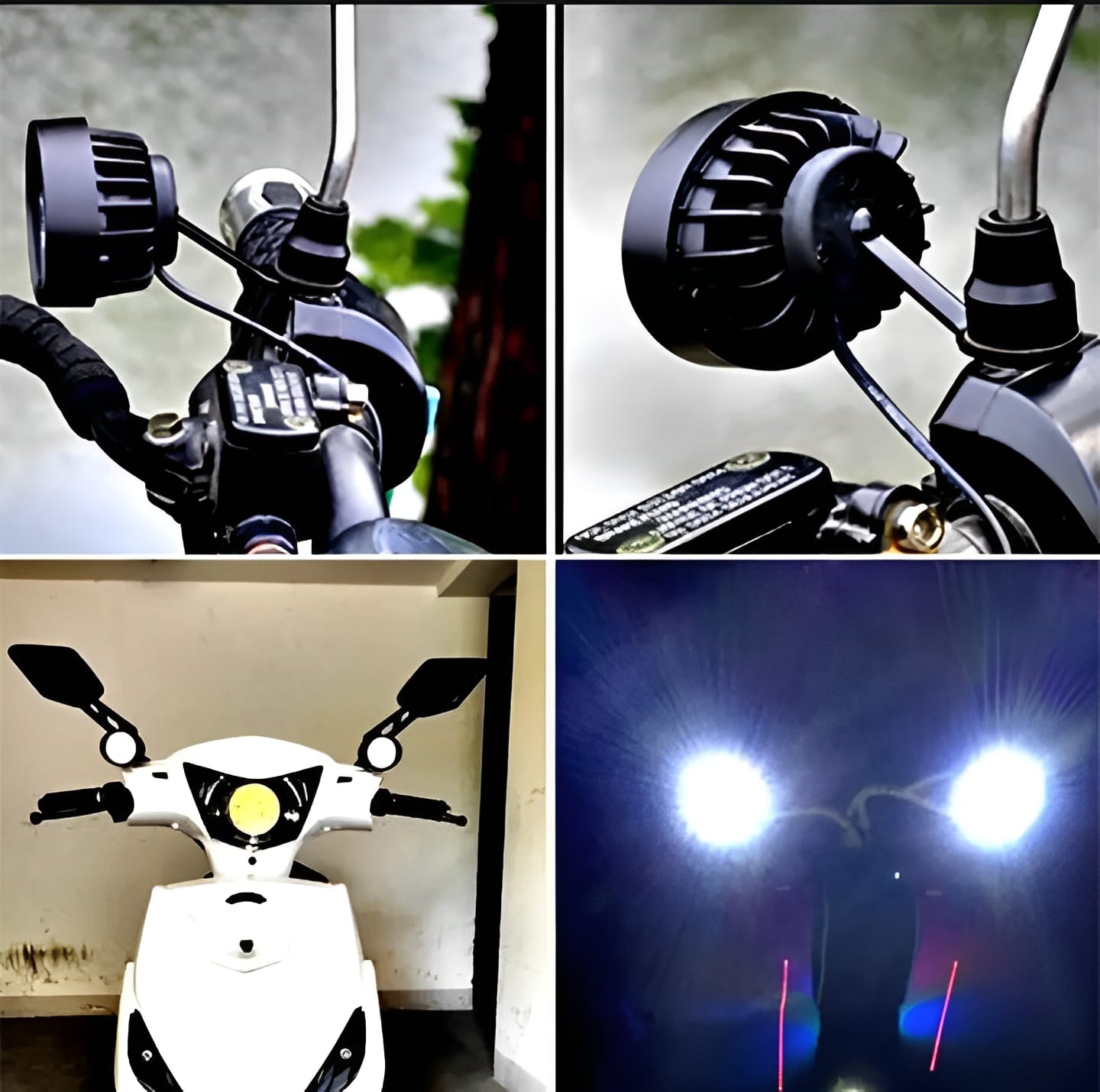 2 LED Headlight + Button Assist Lamp for Motorcycle | Universal Fit for CD70, CG125 & All Bikes - Image 3