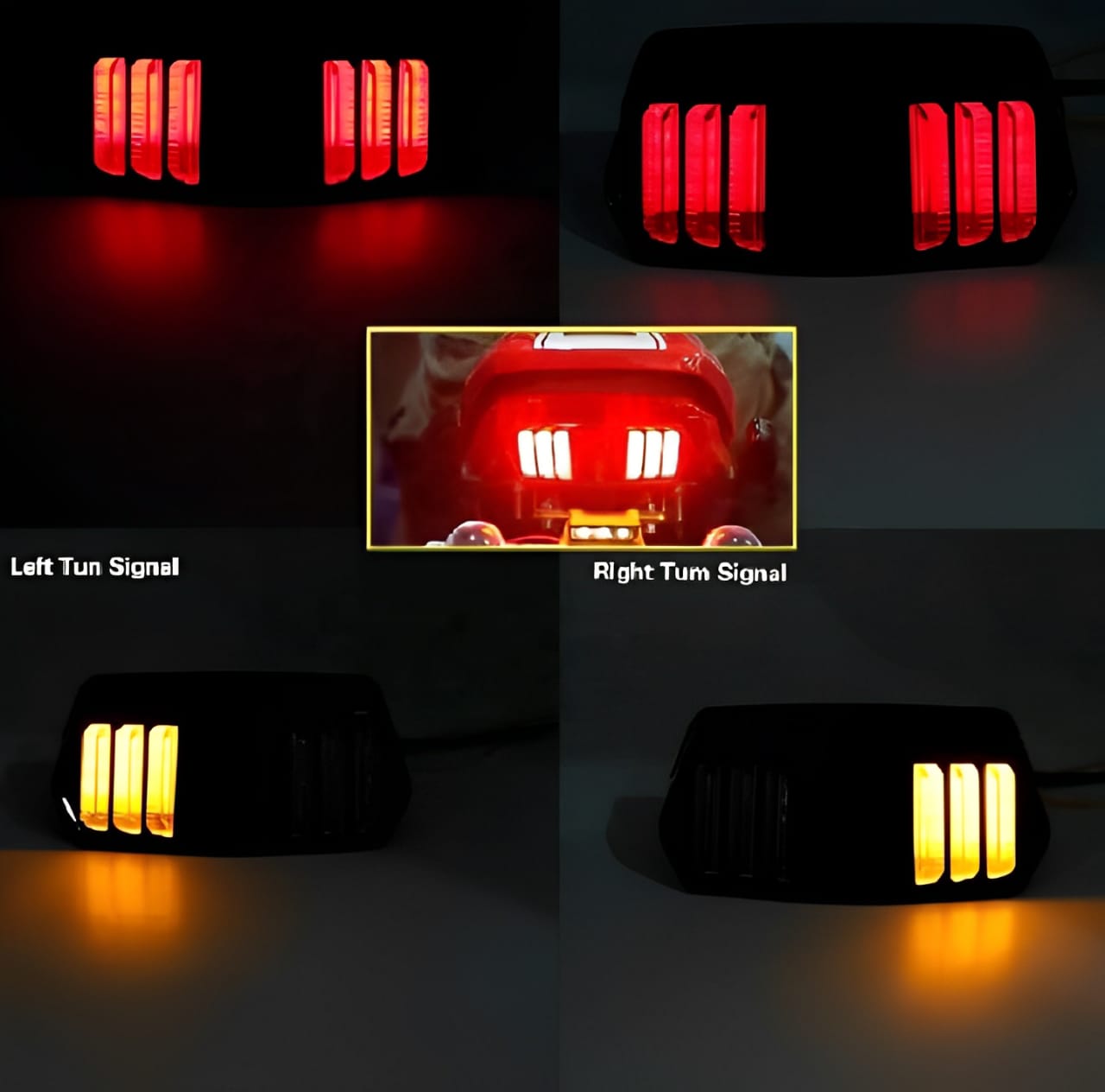 Set of 4 Fancy Motorcycle Indicators + Free Backlight | Universal Fit for CD70, 125 & All Bikes | Stylish LED Turn Signals - Image 3
